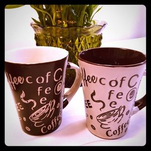 ❤️ Coffee Ceramic Cup Set of 2